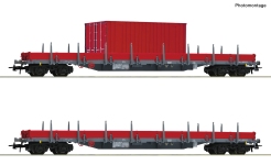 Roco 6600201 - H0 - 2-tlg. Set Rungenwagen, DB AG, Ep. VI